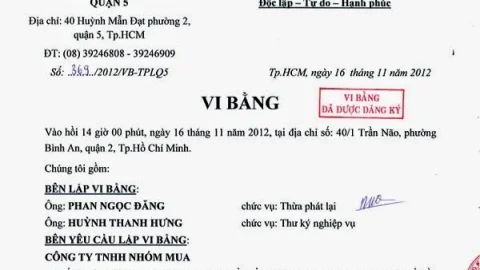Văn phòng Thừa phát lại là gì?