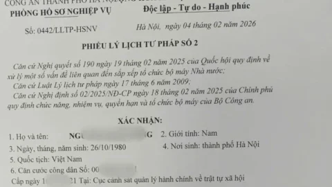 Phiếu lý lịch tư pháp số 1 và số 2 khác nhau thế nào?