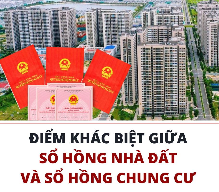 Điểm giống nhau giữa sổ hồng nhà đất và sổ hồng chung cư