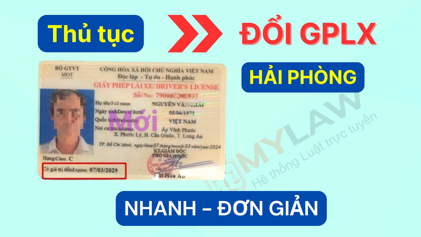 Dịch vụ đổi bằng lái xe ô tô hết hạn trực tuyến tại Hải Phòng