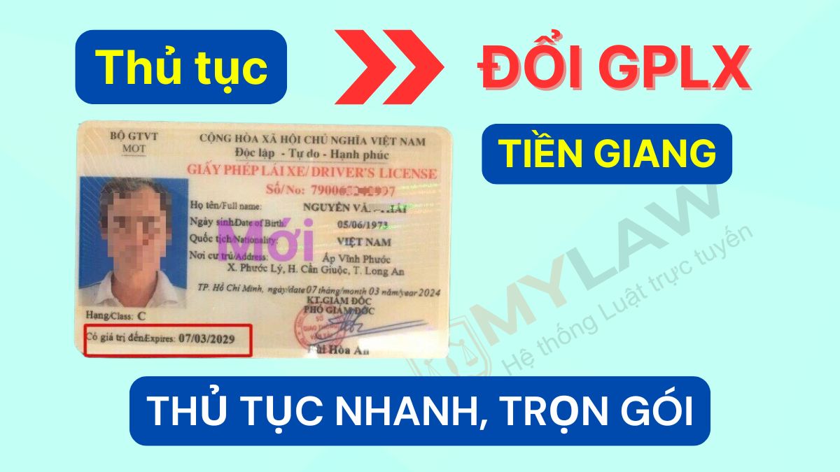 đổi bằng lái xe online tại tiền giang