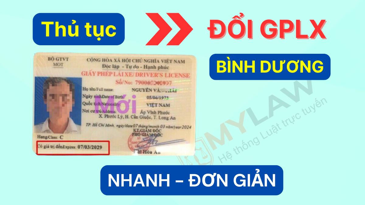 hướng dẫn đổi giấy phép lái xe hết hạn tại Bình Dương