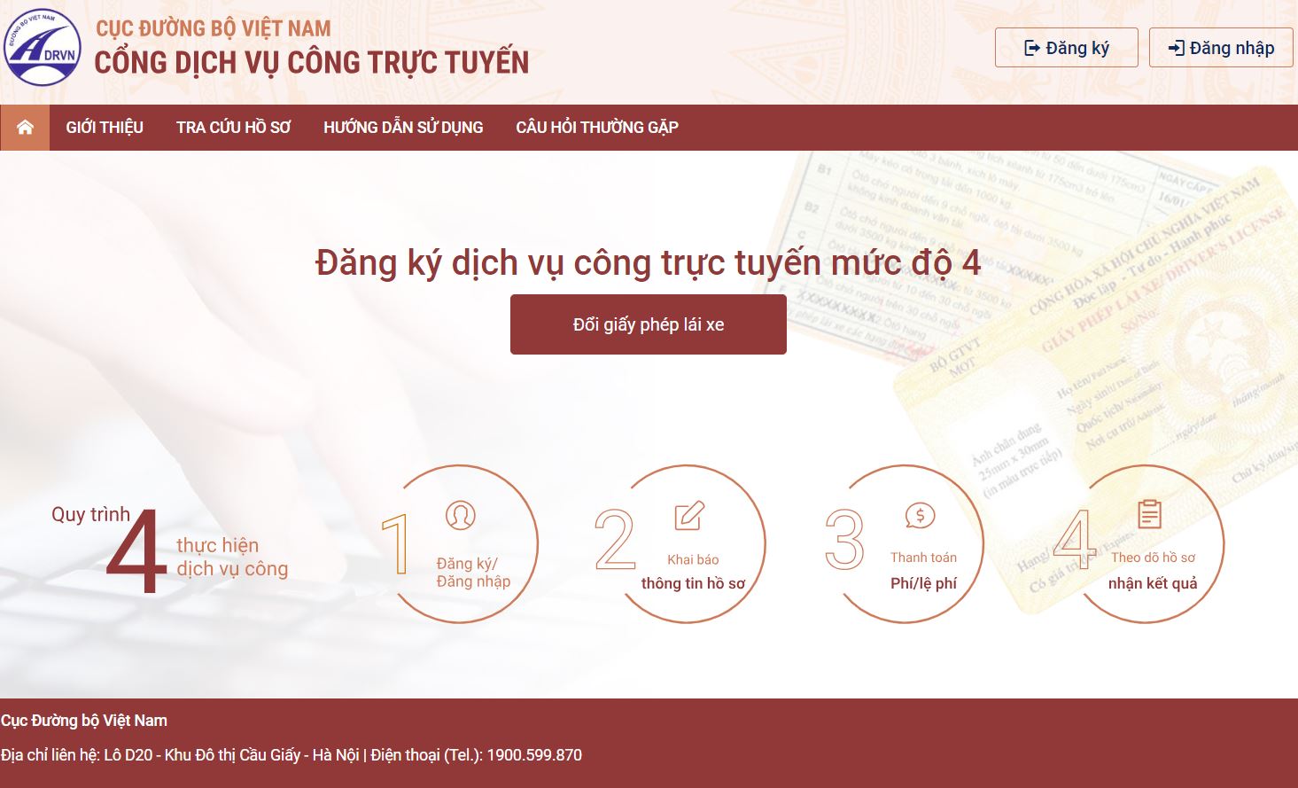 nộp hồ sơ online cấp đổi giấy phép lái xe tại Đắk Lắk