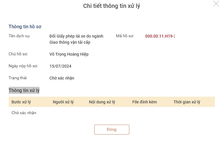 nộp hồ sơ đổi bằng thành công