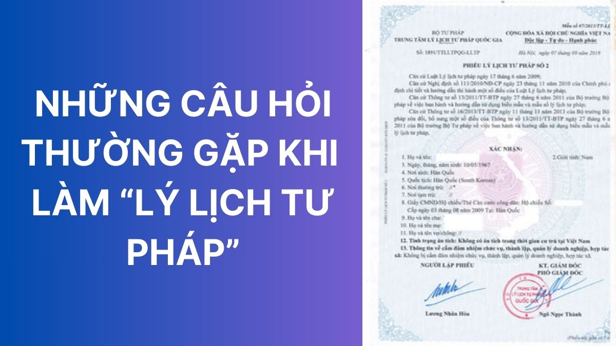 lý lịch tư pháp online