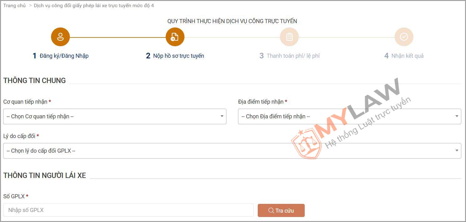 hướng dẫn nộp hồ sơ đổi gplx