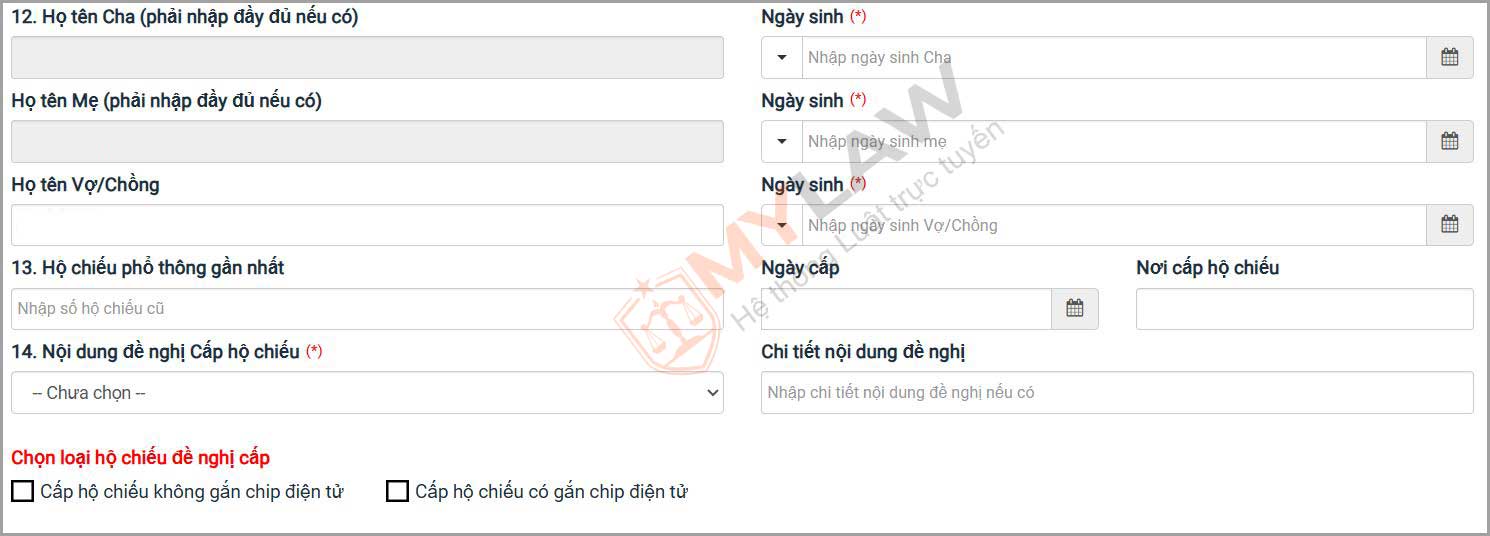 điền đầy đủ thông tin theo mẫu, đúng, đủ